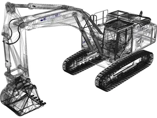 Komatsu PC490 3D Model