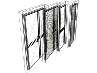 Art Deco Doors 3D Model