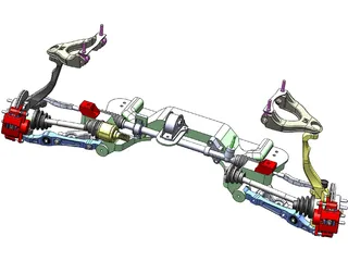 Honda Civic EG Suspension 3D Model