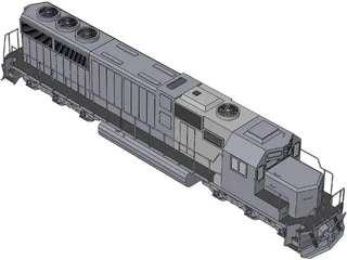 SD60 Train 3D Model