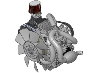 Two-Stroke Engine 3D Model