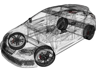 Seat Leon Cupra (2015) 3D Model
