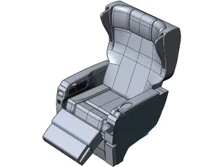 Airplane Business Class Chair 3D Model