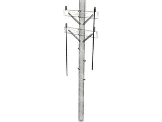 Utility Pole 3D Model