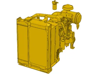 Cat C6.6 Engine 3D Model