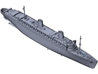 Queen Elizabeth (1940) 3D Model