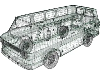Chevrolet Corvair Greenbrier (1961) 3D Model