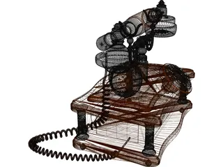 Retro Phone 3D Model