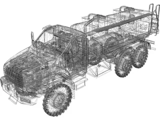 Ural Next Fuel Truck 3D Model