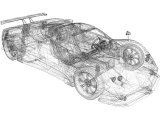 Pagani Zonda Cinque 3D Model