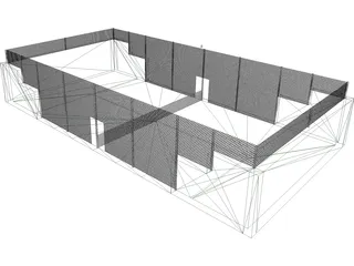 Paddle Court 3D Model