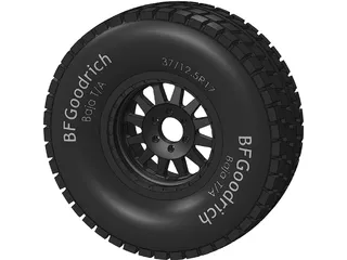 BFGoodrich Baja Wheel 3D Model