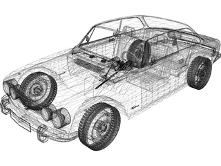 Alfa Romeo 2000 GT (1974) 3D Model