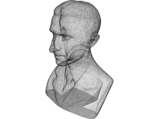 Nikola Tesla Bust 3D Model