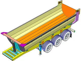 Dump Trailer 3D Model