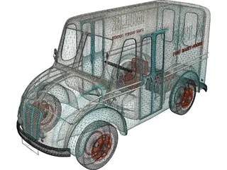 DivCo Milk Truck (1950) 3D Model