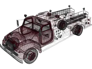 Fire Truck (1950) 3D Model