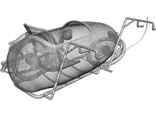 Moped Sidecar 3D Model