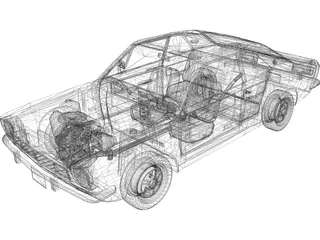 Ford Corcel GT (1975) 3D Model