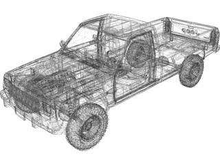 Jeep Comanche (1988) 3D Model