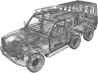 Lada Niva Urban 6x6 3D Model