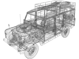 Land Rover Series IIa Station Wagon (1967) 3D Model