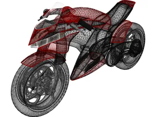 Futuristic Motorcycle 3D Model