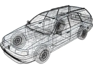 Volkswagen Passat B3 Variant (1988) 3D Model