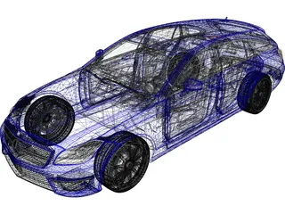 Mercedes-Benz CLS 63 AMG Wagon (2018) 3D Model