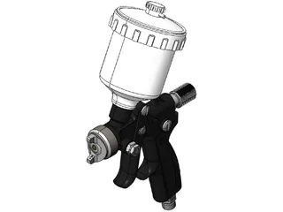 HVLP Spray Gun Top Feed 3D Model