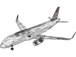 Airbus A321 Air Macau 3D Model