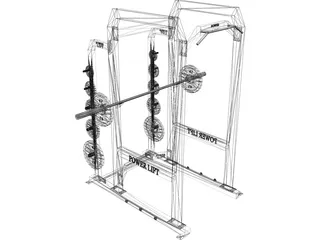 Squat Rack 3D Model