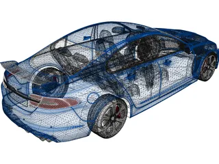 Jaguar XFR S (2014) 3D Model