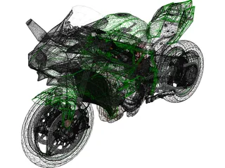 Kawasaki H2R Ninja 3D Model