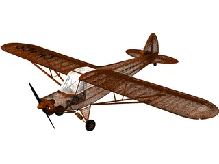 Piper PA-18 Supercub 3D Model