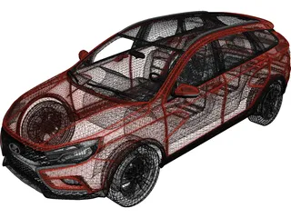 Lada Vesta Cross (2015) 3D Model
