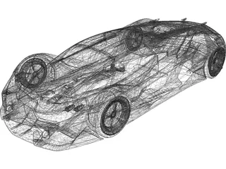 The Lamborghini Terzo Millennio Concept Car, 3D CAD Model Library