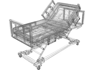 Hospital Bed 3D Model