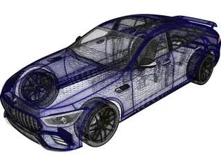 Mercedes-AMG GT 63 S 4MATIC+ 4-Door Coupe (2019) 3D Model