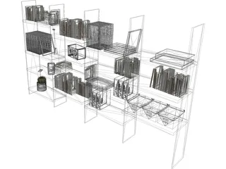 Storage Library 3D Model