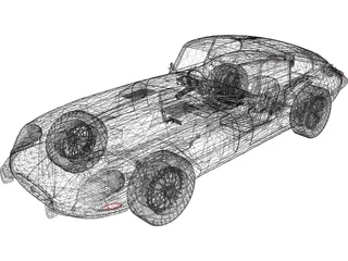 Jaguar E-Type (1963) 3D Model