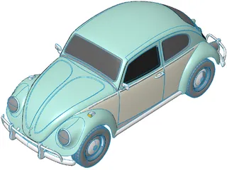 Volkswagen Beetle (1963) 3D Model