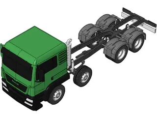 MAN TGS Truck 8x4 3D Model