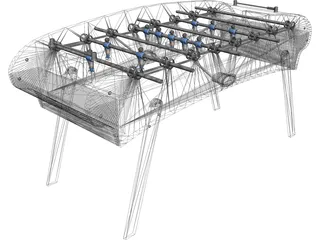 Table Football 3D Model