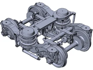 Train Bogie Y32 3D Model