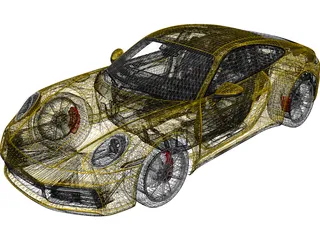 Porsche 911 (992) Carrera S (2020) 3D Model