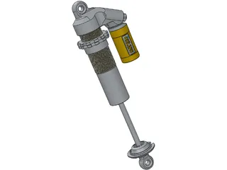 Ohlins TTX25 MkII Shock Absorber 267mm 3D Model