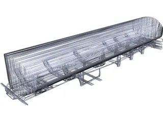 Tanker Semitrailer Frame 3D Model