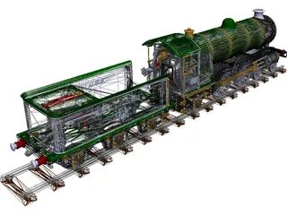 LBSC Ayesha II Steam Train 3D Model