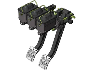 Wilwood 34011299 Reverse Mount Car Pedals 3D Model